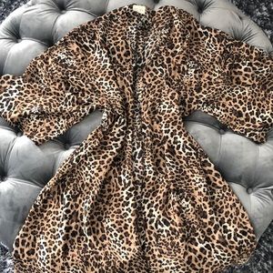 Animal print kimono